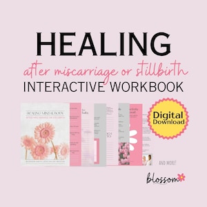 Healing Mind and Body after Pregnancy or Infant Loss, Interactive Workbook, Perinatal grief guide