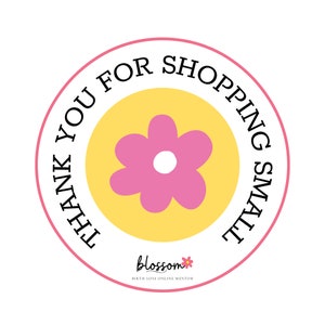 Thank you for shopping small logo with blossom.