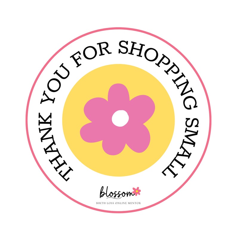 Thank you for shopping small logo with blossom.