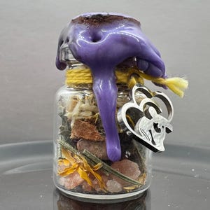 Mini pregnancy protection spell jar: tiny pocket purse size talisman amulet alter