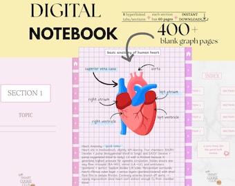 Ipad Notebook, Digital Notebook Goodnotes, Digital Notebook Aesthetic, Digital Notebook Bestseller, Hyperlinked Digital Journal