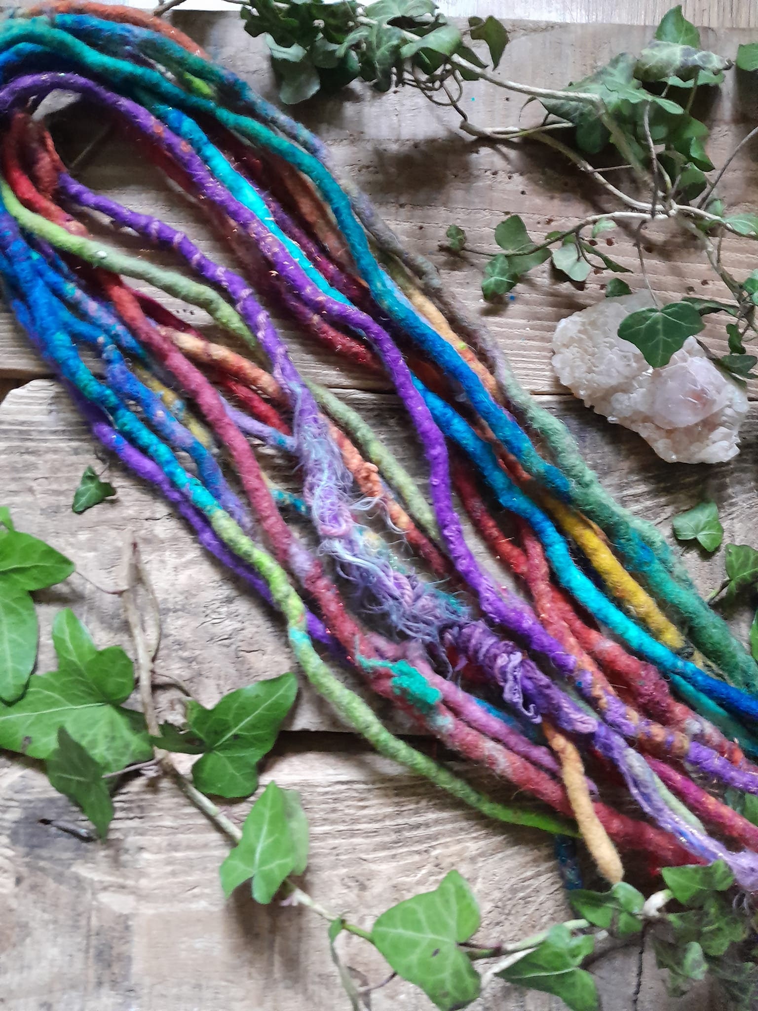 Rainbow Love - Double Ended Dreads Set of Ten DREADLOCKS  display picture 2