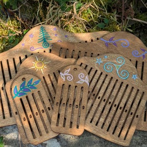 Métier à tisser à peigne, peignes de tissage peints à la main, peignes en contreplaqué de bouleau, ceintures tressées pour chaussures et bottes, lacets tressés, tailles S, M et L.