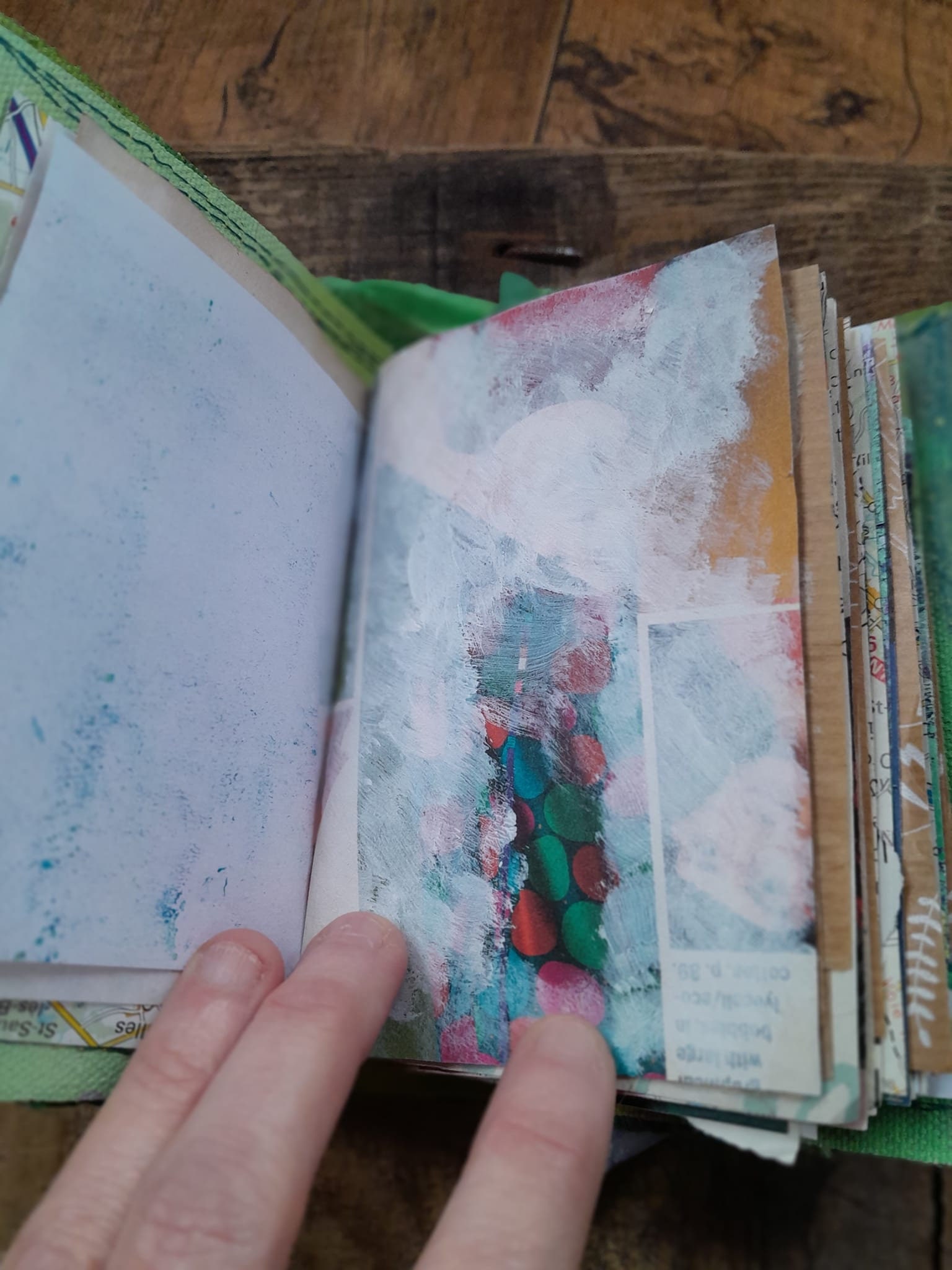 Mixed Media Art Journal - Mini Sketch Book Pocket Size Artist Paper  Journaling Hand Bound Books Canvas Abstract Artist Junk Journal Collage