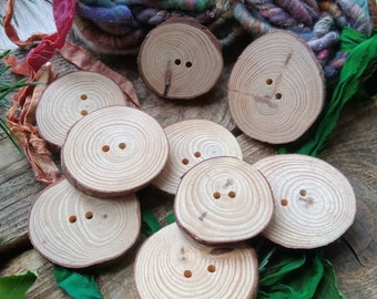 ONE Forest Button Handmade Rustic Branch Buttons For Bag Fastening Wild Woodland Natural Wooden Forest Witch Elf Wood Wool Witch