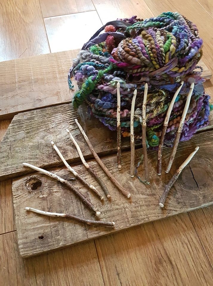 Niftynnifer's Crochet & Crafts: Wood ~I Love Hookers Big Crochet Hook