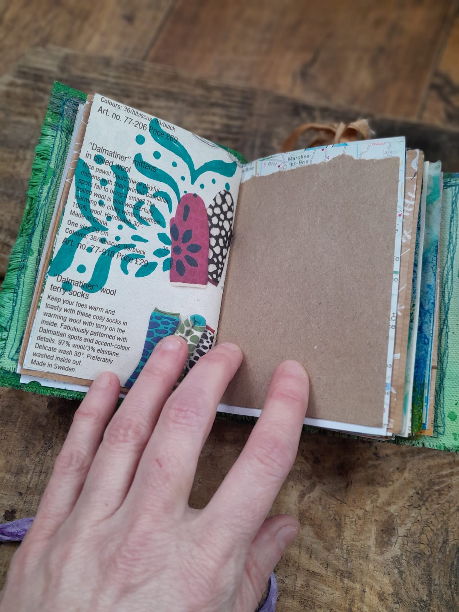 Mixed Media Art Journal Mini Sketch Book Pocket Size Artist Paper  Journaling Hand Bound Books Canvas Abstract Artist Junk Journal Collage 