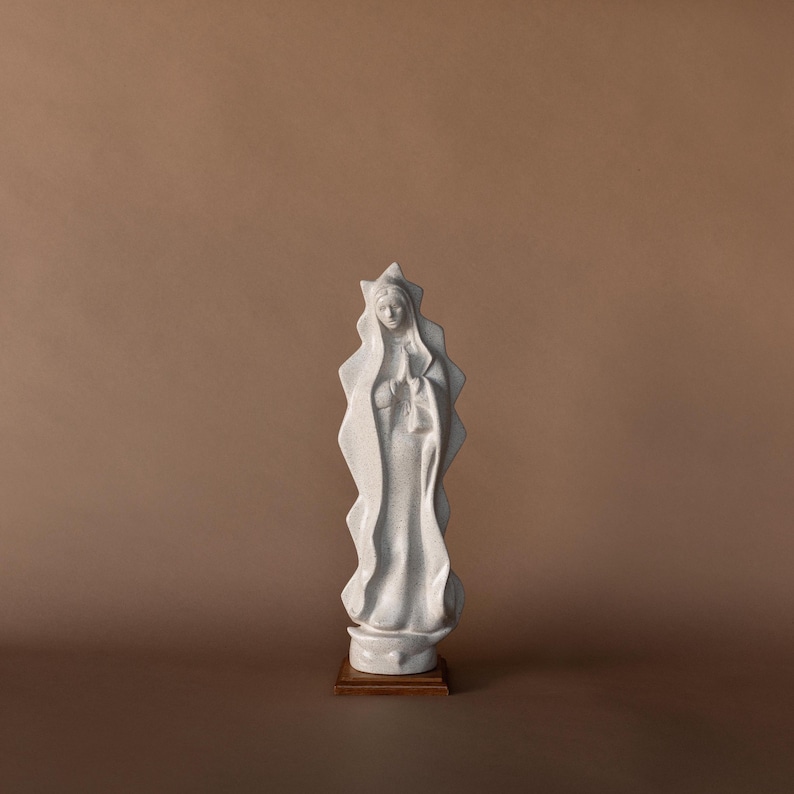 Our Lady of Guadalupe Statue, Handmade Virgin Mary Figurine, Catholic ...