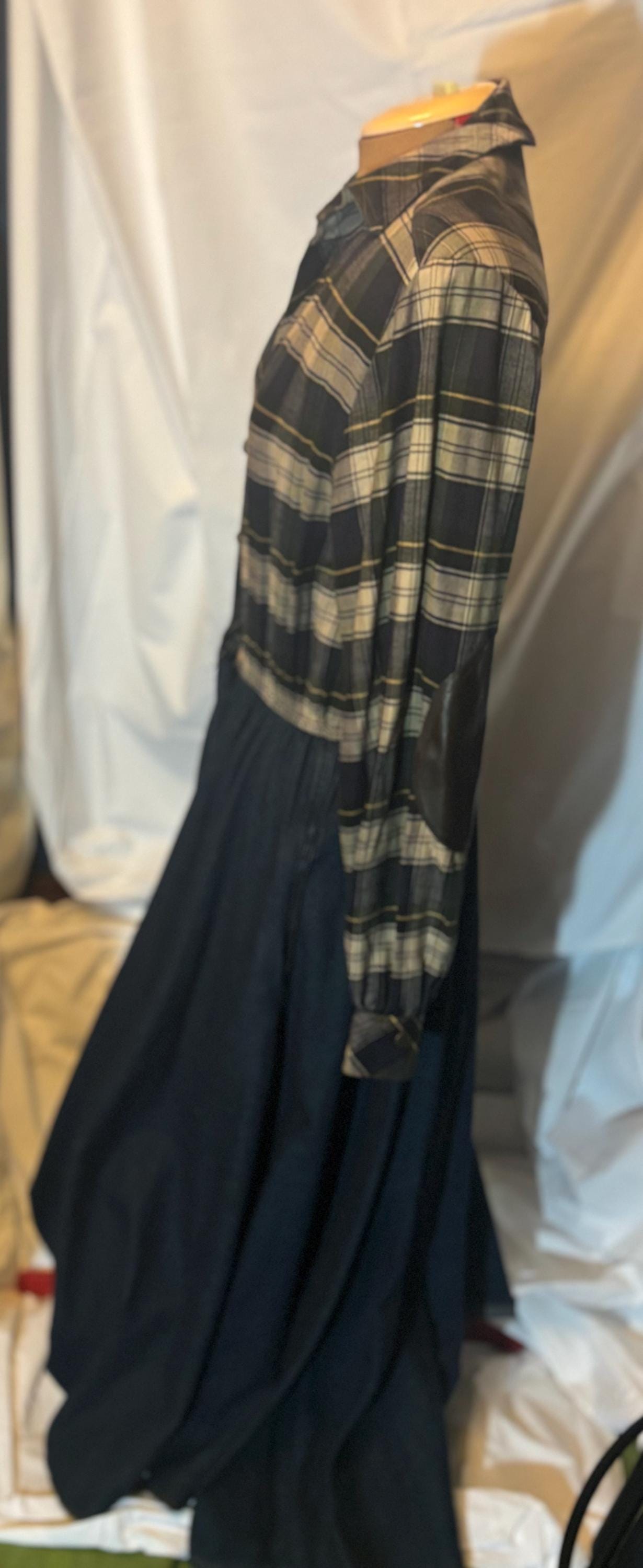 Plaid Denim Dress - Etsy