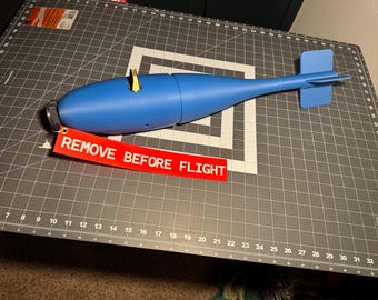 BDU-33 — Full-Size 3D-Printed Inert Replica (Functional C-Block + Printed Streamer)