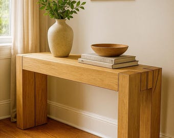 DIY Minimalist Console Table Woodworking Plans – Entryway Table (PDF)