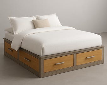DIY Classic Storage Bed Queen Complete Woodworking Guide (PDF Download)