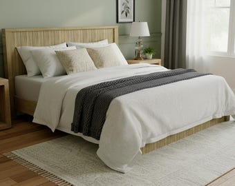 Rustic & Modern Farmhouse Bed Frame All Mattress Sizes DIY PDF Build Plan