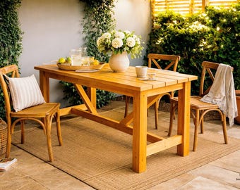 DIY Counter-Height Bar Table Plans | Outdoor Farm Style PDF for Patio or Garden