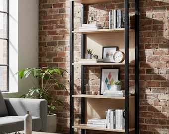 Industrial Style Bookshelf - DIY PDF Build Plan