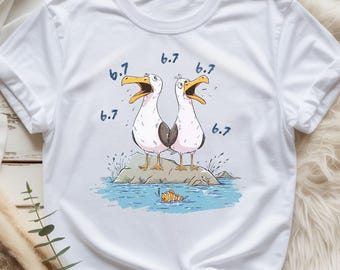 Lustiges Nemo Seagulls Six Seven Trend Shirt 6-7 meme tee 6-7, lustiges Geschenk für Freund, Trending Meme T-Shirt, 67 Geschenk Tee