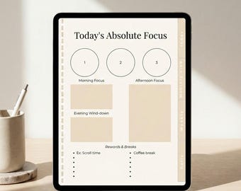 ADHD Focus Planner , Productivity Planner , Attention Support Organizer , Daily Task Tracker , Executive Function Planner