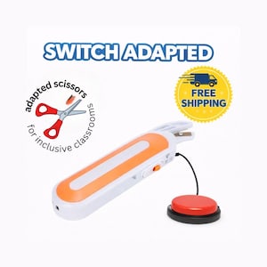 Switch Adapted Electric Scissors | Accessible Craft Tool for Special Needs & Occupational Therapy