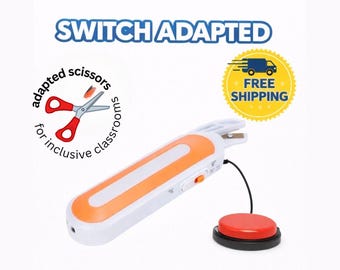 Switch Adapted Electric Scissors | Accessible Craft Tool for Special Needs & Occupational Therapy
