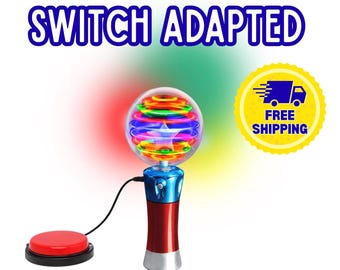 Switch Adapted Light Up Wand Spinner Ball | Light Cause and Effect Toy