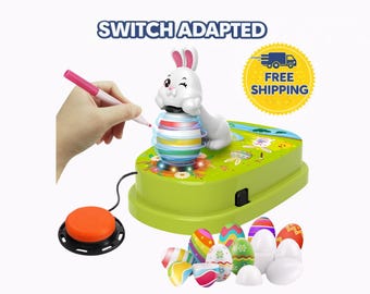 Switch Adapted Egg Spinner | Easter and Spring Craft