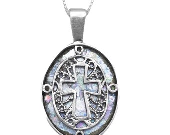 Roman Cut Out Cross Pendant