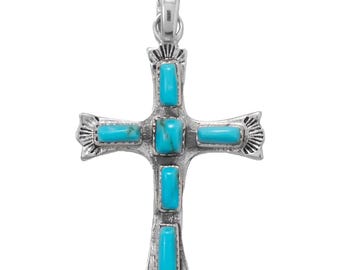 Turquoise Cross Pendant