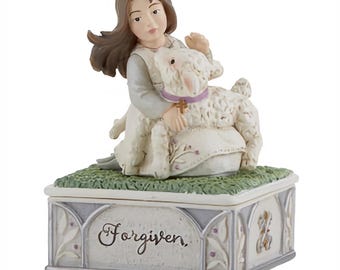 Little Girl & Lamb Rosary Box