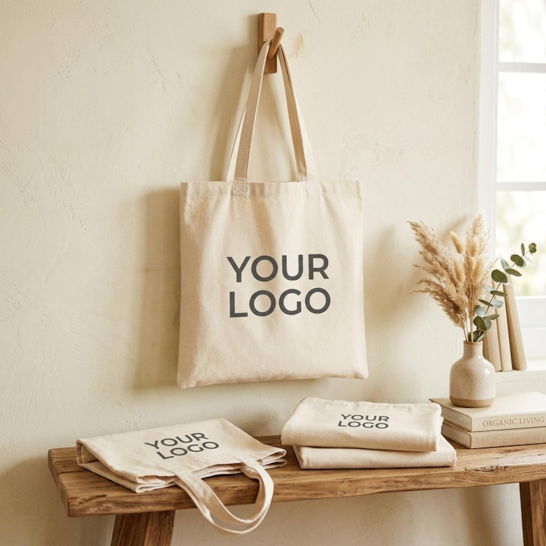 Custom Business Logo Tote Bag, Bulk Personalized Canvas Bags for ...