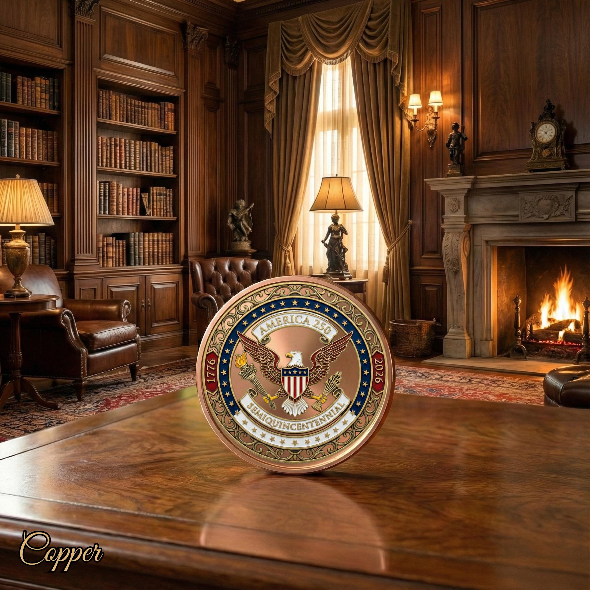Discover Custom USA 250th Anniversary Commemorative Coin, Personalized 1776-2026 Patriotic Gift