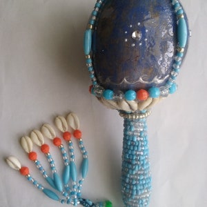 Santeria Yoruba. Beaded Wooden RATTLE /ashere /maraca for Orishas . - Etsy
