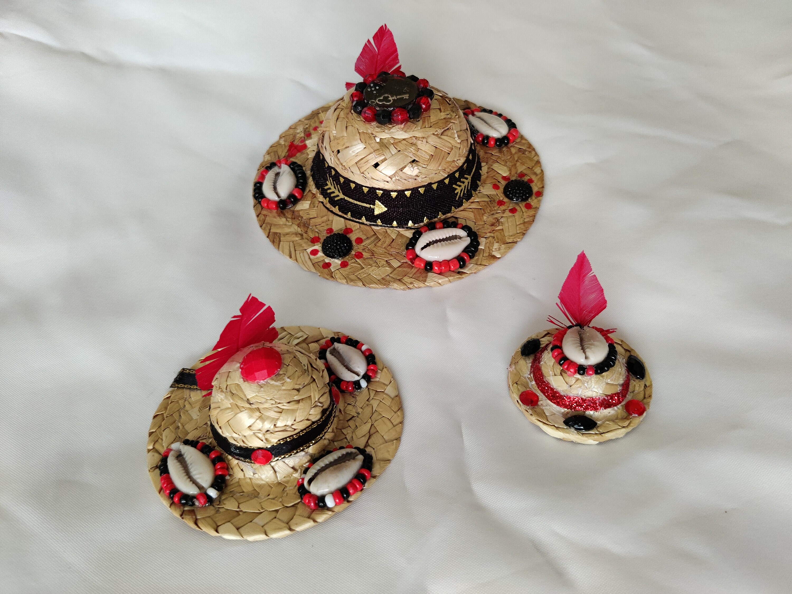 Straw Hat With Beads - Etsy