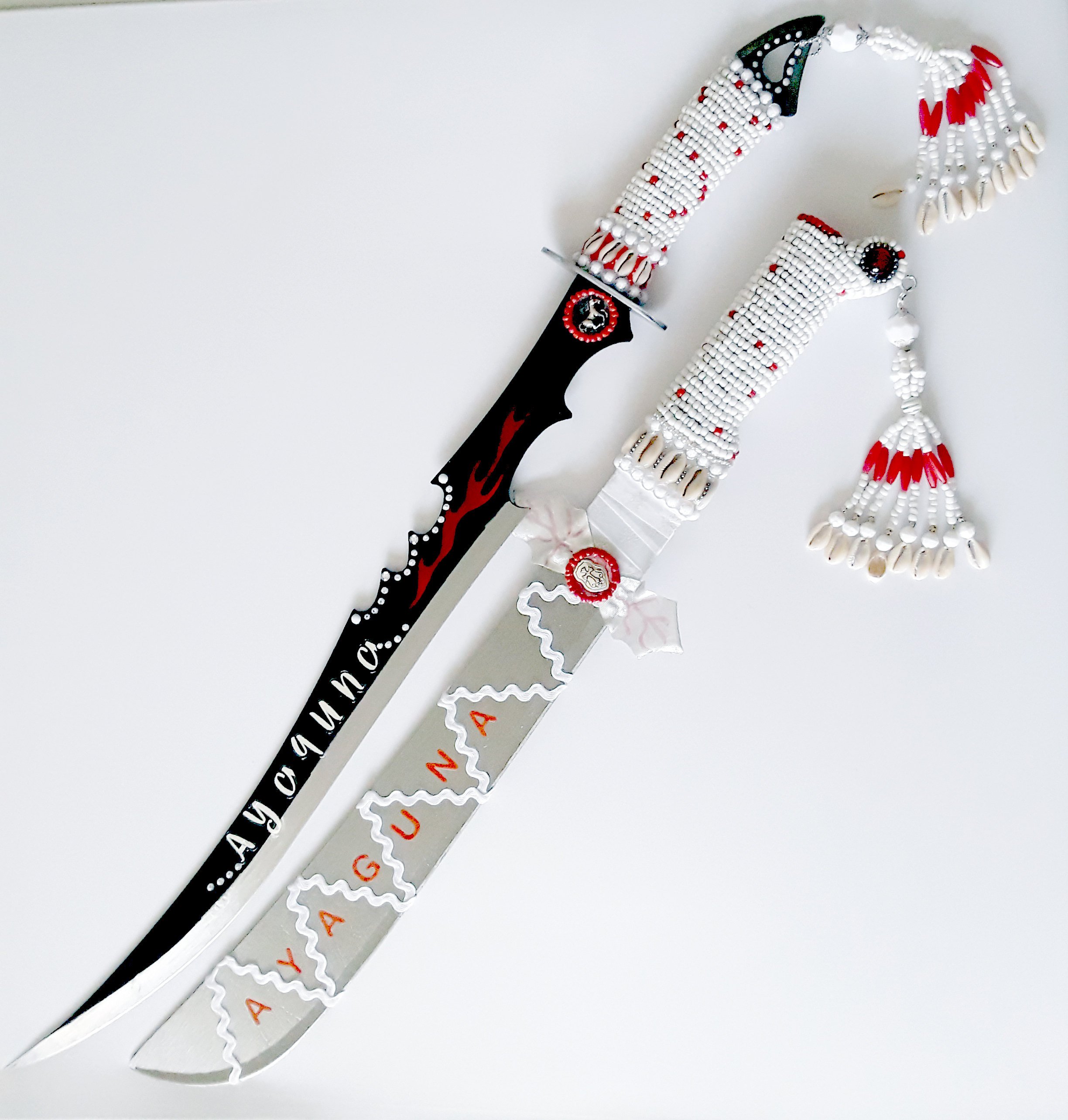 Santeria Yoruba. Beaded Tools for OBATALA Ayaguna Orisha. Irukere