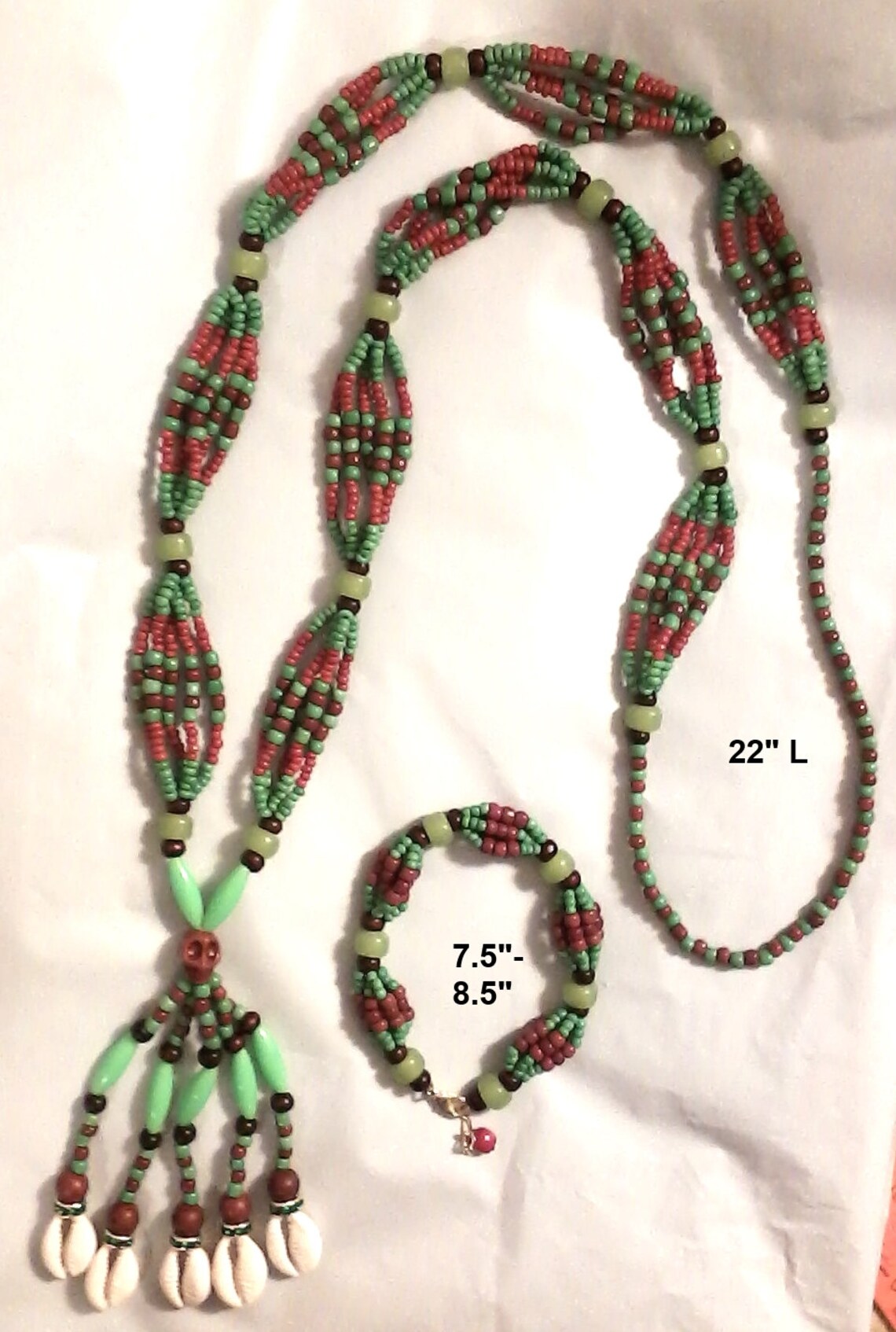 Santeria. Yoruba SET Mazo Necklace and Bracelet Idde for Orishas. Juego ...