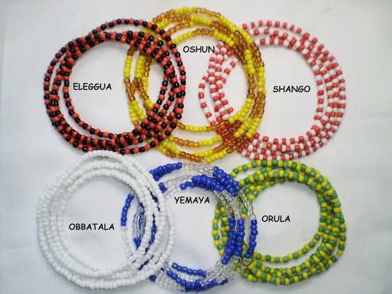 Santeria bead necklace deals