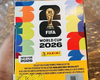 Scatola oro esclusiva online Panini World Cup 2026 | 50 pacchetti sigillati in fabbrica | Scatola di figurine World Cup edizione rara Gold Crumple