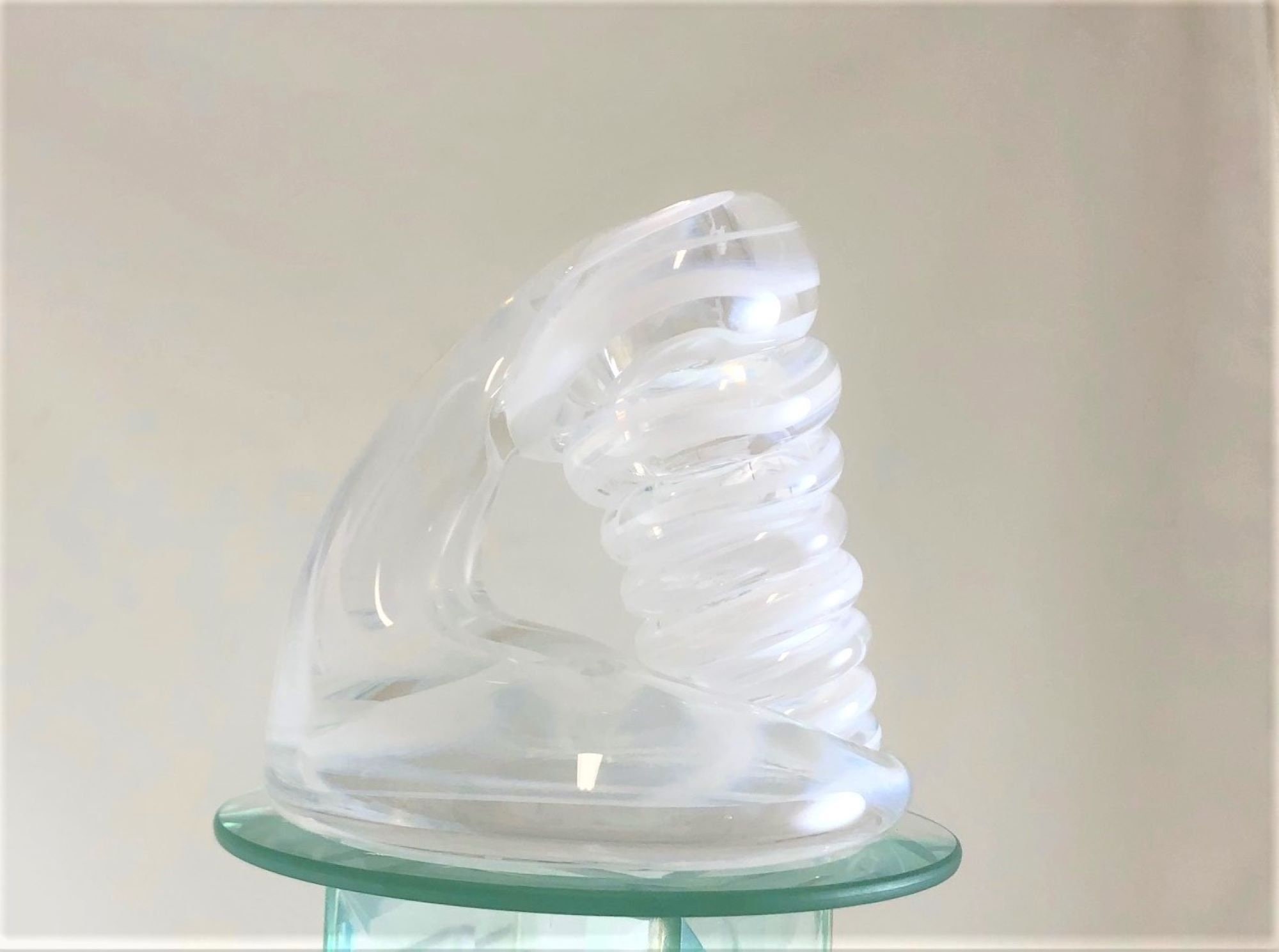 LARGE White Glass Desk Pen Holder & Paperweight Etsy