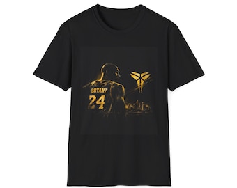 T-shirt graphique Mamba 24 noir Kobe Bryant, vêtements pour fans de basket-ball de Los Angeles