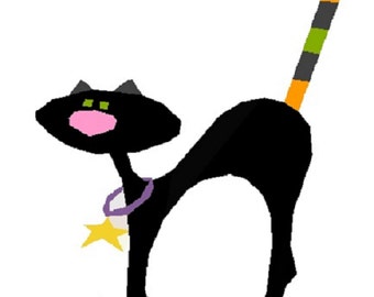 Arching Cat Paper Piecing Pattern, PDF