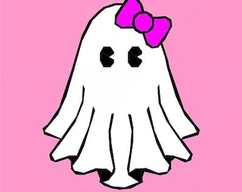 Girlie Ghost Paper Piecing Pattern, PDF