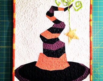 Witch's Hat Paper Piecing Pattern, PDF