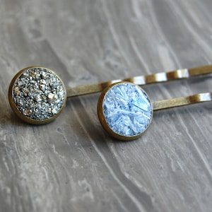 Crushed Crystal Druzy Bobby Pins image 2