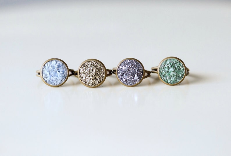 Crushed Crystal Druzy Ring image 2