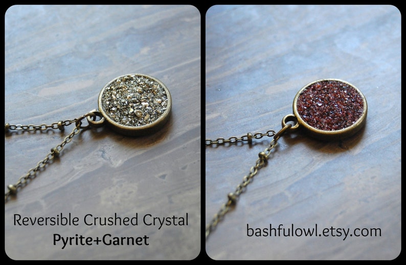 Reversible Crushed Crystal Necklace 2 in 1 Necklace As Seen On The Vampire Diaries image 5