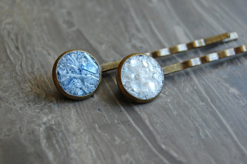 Crushed Crystal Druzy Bobby Pins image 3