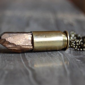 Oro Titanio Cristallo Bullet Collana