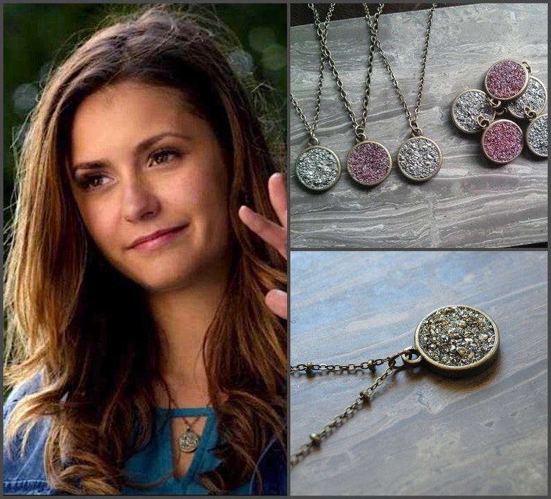 Reversible Crushed Crystal Necklace 2 in 1 Necklace As Seen On The Vampire Diaries image 1