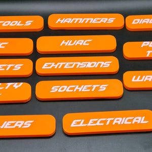 Tool Box Labels Magnetic/Custom