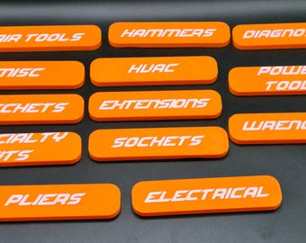 Tool Box Labels Magnetic/Custom