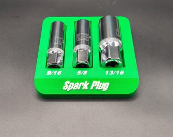 Spark Plug Socket Holder  13/16, 5/8, 9/16 Organizer